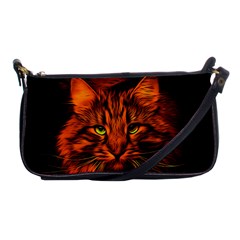 Cat Digiart Artistically Cute Shoulder Clutch Bags by Simbadda