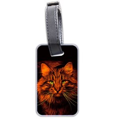 Cat Digiart Artistically Cute Luggage Tags (two Sides) by Simbadda