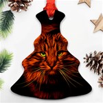 Cat Digiart Artistically Cute Christmas Tree Ornament (Two Sides) Front