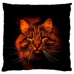 Cat Digiart Artistically Cute Large Cushion Case (one Side)