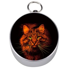 Cat Digiart Artistically Cute Silver Compasses by Simbadda