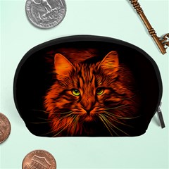 Cat Digiart Artistically Cute Accessory Pouches (large)  by Simbadda