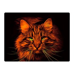 Cat Digiart Artistically Cute Double Sided Flano Blanket (mini)  by Simbadda