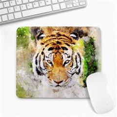 Tiger Watercolor Colorful Animal Large Mousepads by Simbadda