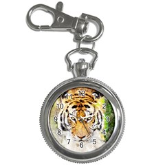 Tiger Watercolor Colorful Animal Key Chain Watches by Simbadda