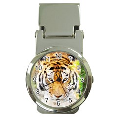 Tiger Watercolor Colorful Animal Money Clip Watches by Simbadda