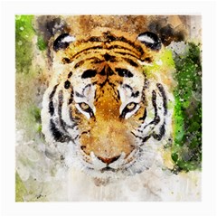 Tiger Watercolor Colorful Animal Medium Glasses Cloth by Simbadda