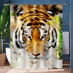 Tiger Watercolor Colorful Animal Shower Curtain 60  X 72  (medium) 