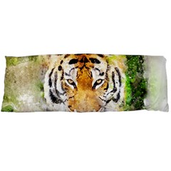 Tiger Watercolor Colorful Animal Body Pillow Case (dakimakura) by Simbadda