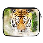 tiger Watercolor Colorful Animal Apple iPad 2/3/4 Zipper Cases Front