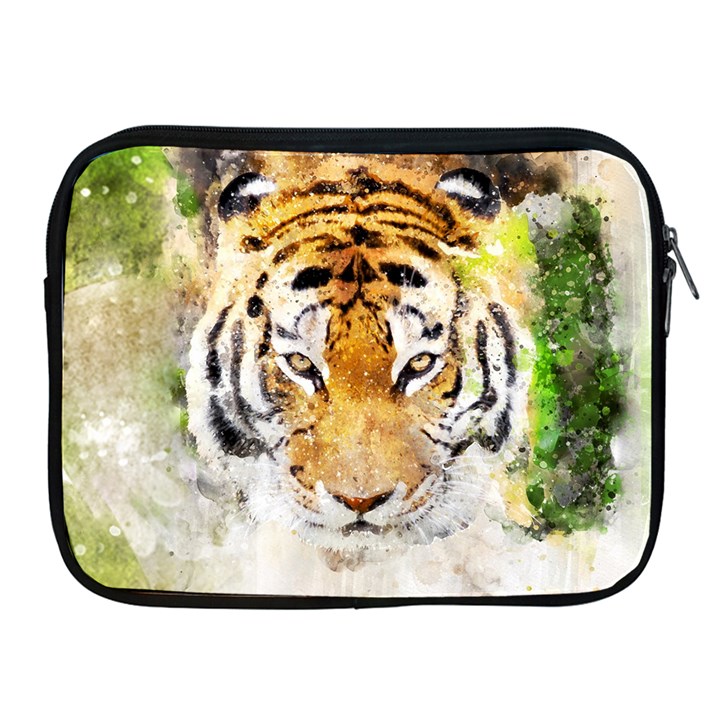 tiger Watercolor Colorful Animal Apple iPad 2/3/4 Zipper Cases