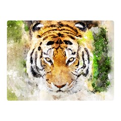 Tiger Watercolor Colorful Animal Double Sided Flano Blanket (mini)  by Simbadda