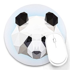 Background Show Graphic Art Panda Round Mousepads by Simbadda