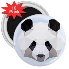 Background Show Graphic Art Panda 3  Magnets (10 Pack)  by Simbadda