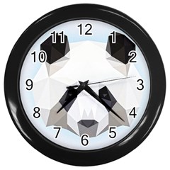 Background Show Graphic Art Panda Wall Clocks (black) by Simbadda