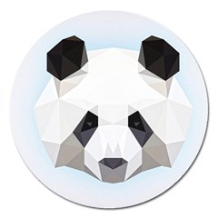 Background Show Graphic Art Panda Magnet 5  (round) by Simbadda