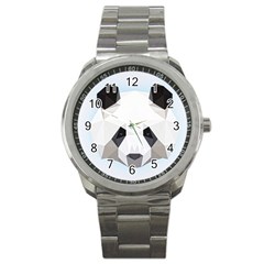 Background Show Graphic Art Panda Sport Metal Watch by Simbadda