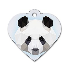 Background Show Graphic Art Panda Dog Tag Heart (two Sides)