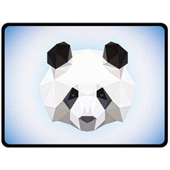 Background Show Graphic Art Panda Double Sided Fleece Blanket (large)  by Simbadda