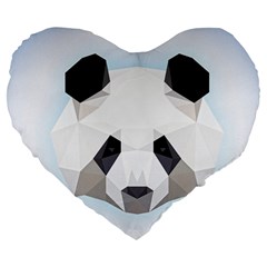 Background Show Graphic Art Panda Large 19  Premium Flano Heart Shape Cushions by Simbadda