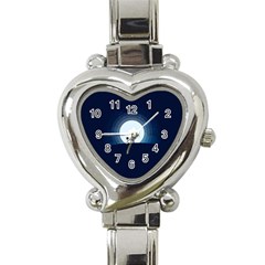 Moon Hirsch Wild Nature Antler Heart Italian Charm Watch by Simbadda