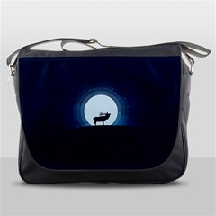 Moon Hirsch Wild Nature Antler Messenger Bags by Simbadda