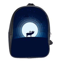 Moon Hirsch Wild Nature Antler School Bag (xl) by Simbadda