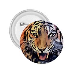 Tiger Animal Teeth Nature Design 2 25  Buttons by Simbadda