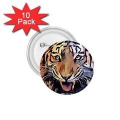 Tiger Animal Teeth Nature Design 1 75  Buttons (10 Pack) by Simbadda