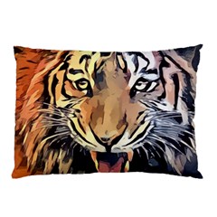 Tiger Animal Teeth Nature Design Pillow Case by Simbadda