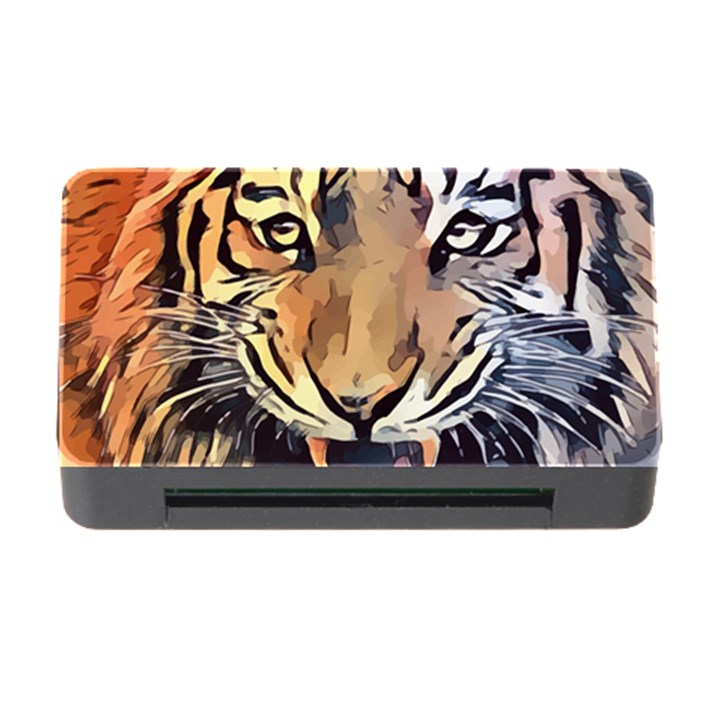 Tiger Animal Teeth Nature Design Memory Card Reader with CF