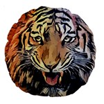 Tiger Animal Teeth Nature Design Large 18  Premium Round Cushions Front