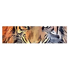 Tiger Animal Teeth Nature Design Satin Scarf (oblong) by Simbadda