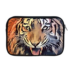 Tiger Animal Teeth Nature Design Apple Macbook Pro 17  Zipper Case by Simbadda