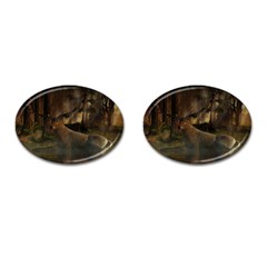 Mammal Nature Wood Tree Waters Cufflinks (oval)