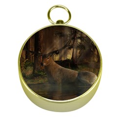 Mammal Nature Wood Tree Waters Gold Compasses by Simbadda