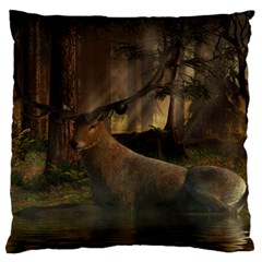 Mammal Nature Wood Tree Waters Standard Flano Cushion Case (one Side)