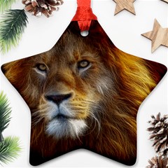 Fractalius Big Cat Animal Ornament (star)