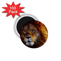 Fractalius Big Cat Animal 1 75  Magnets (100 Pack)  by Simbadda