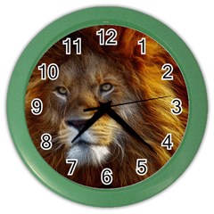 Fractalius Big Cat Animal Color Wall Clocks