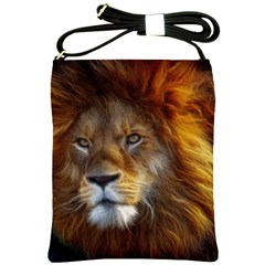 Fractalius Big Cat Animal Shoulder Sling Bags by Simbadda