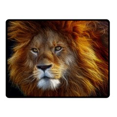 Fractalius Big Cat Animal Fleece Blanket (small) by Simbadda