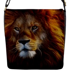 Fractalius Big Cat Animal Flap Messenger Bag (s) by Simbadda