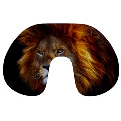 Fractalius Big Cat Animal Travel Neck Pillows by Simbadda