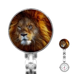 Fractalius Big Cat Animal Stainless Steel Nurses Watch by Simbadda