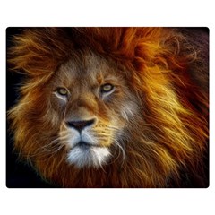 Fractalius Big Cat Animal Double Sided Flano Blanket (medium)  by Simbadda