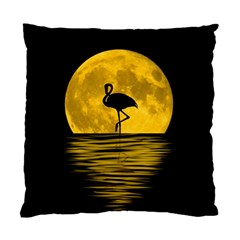 Moon Reflection Flamenco Animal Standard Cushion Case (two Sides) by Simbadda