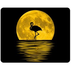 Moon Reflection Flamenco Animal Fleece Blanket (medium)  by Simbadda