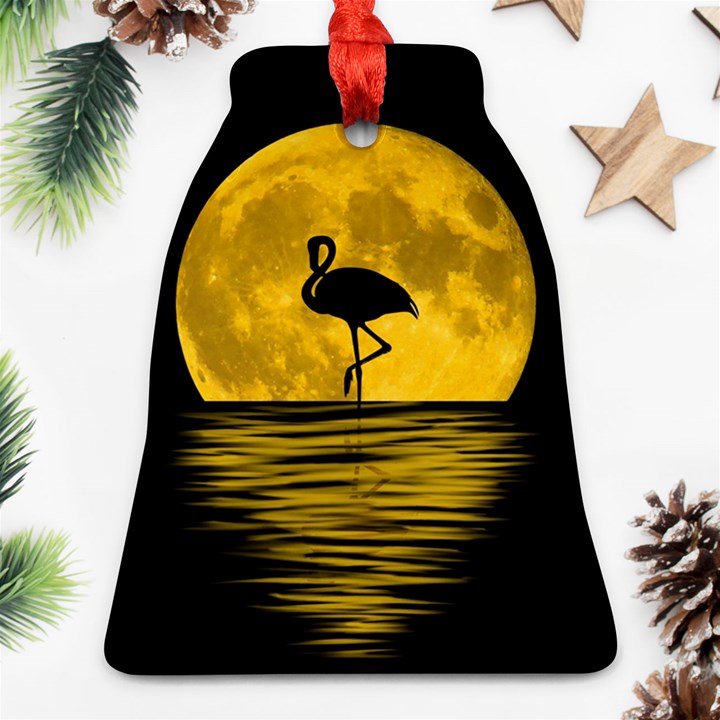 Moon Reflection Flamenco Animal Bell Ornament (Two Sides)