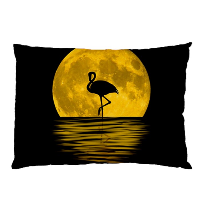 Moon Reflection Flamenco Animal Pillow Case (Two Sides)